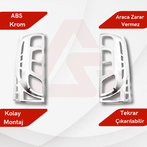Fiat Fiorino Mini Van/Mpv Stop Çerçevesi 2 Parça 2007 ve Üzeri Abs Krom