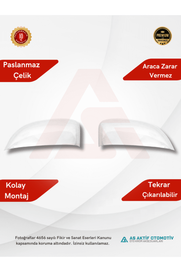 Fiat Linea SD Ayna Kapağı 2 Parça 2007 ve Üzeri Krom Paslanmaz Çelik