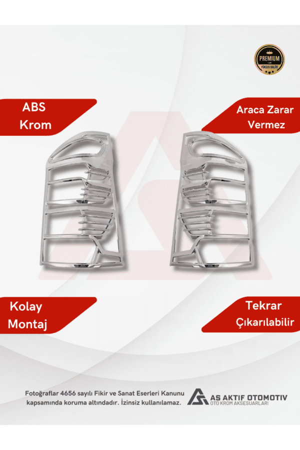 Mercedes Vito W447 Van Stop Çerçevesi 2 Parça 2014 ve Üzeri Abs Krom